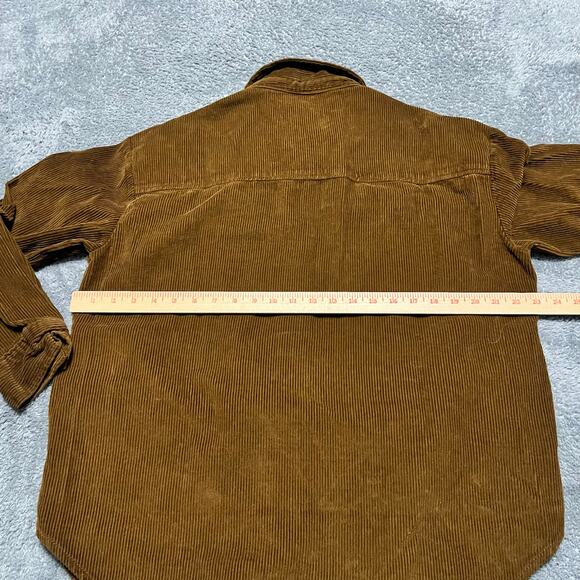 Kensie Jeans Shirt Womens Medium Brown Button Down Corduroy Jacket Shacket - Picture 4 of 8